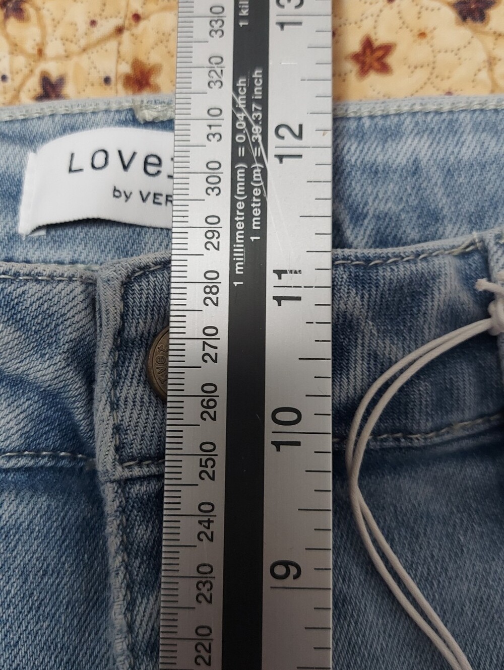 NWT Lovervet By Vervet Stellar High Rise Cuffed Carpenter Jeans Size 30/11 - Picture 13 of 13